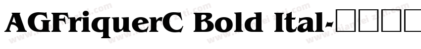 AGFriquerC Bold Ital字体转换